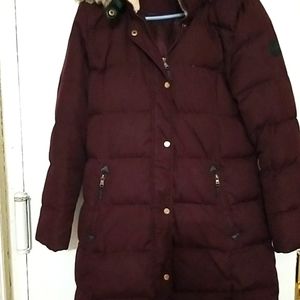 Lauren Ralph Lauren Down Puffer Coat with Faux Fur Trimmed Hood